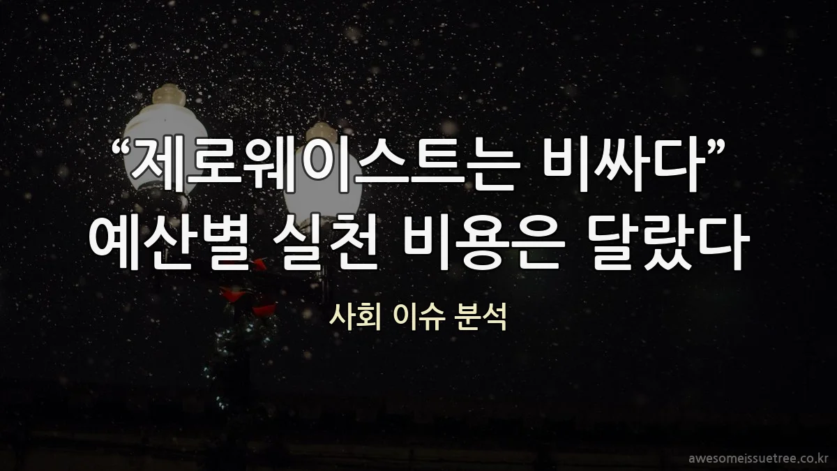“제로웨이스트는 비싸다” 예산별 실천 비용은 달랐다