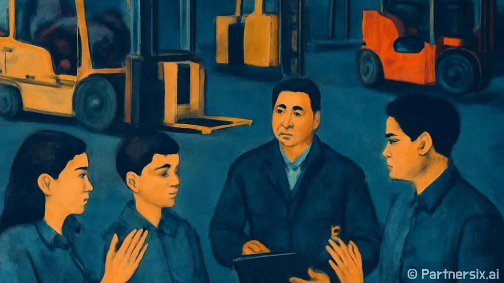 청라에서 지게차를 …