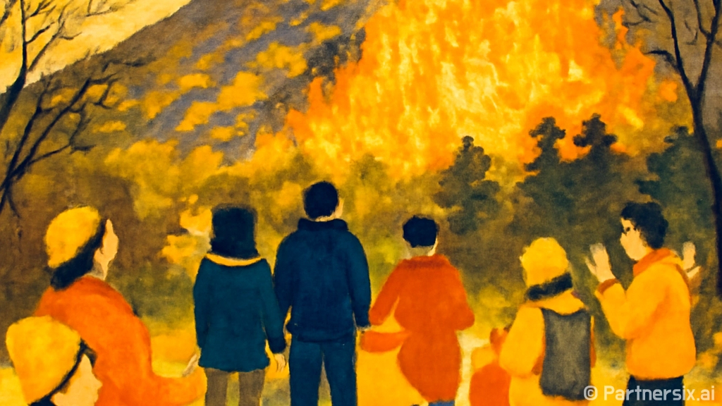 팔달산 불을 안전하…