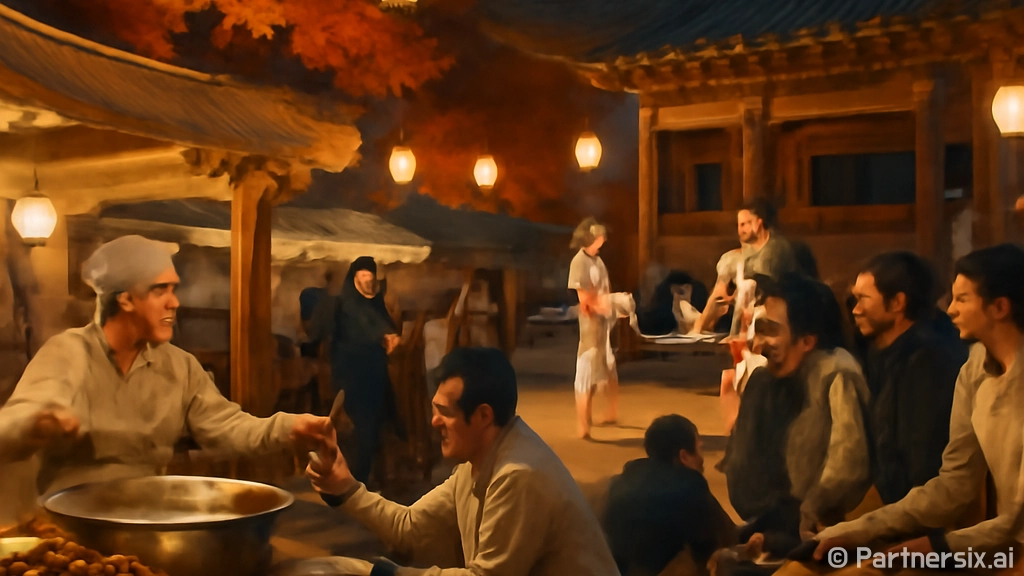 공주 밤축제를 즐기…