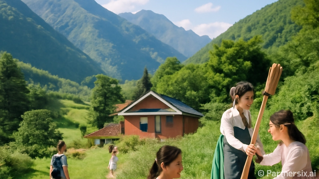 청양 알프스마을에서…