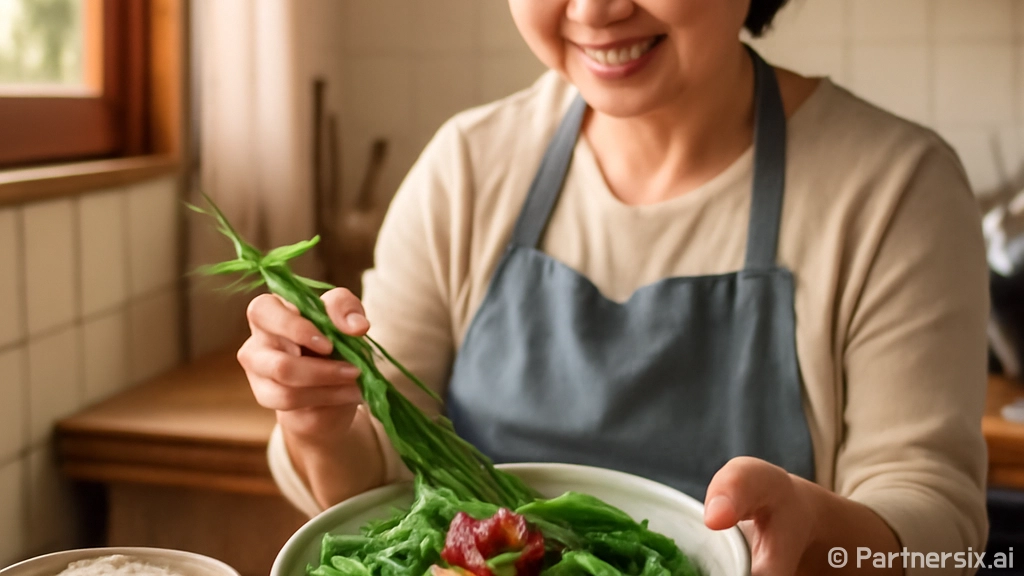 마늘쫑비빔밥 만들기…