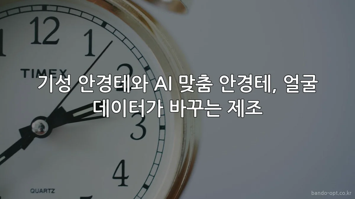 기성 안경테와 AI 맞춤 안경테, 얼굴 데이터가 바꾸는 제조