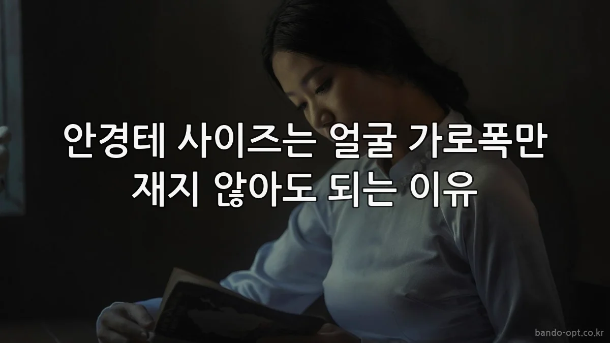 안경테 사이즈는 얼굴 가로폭만 재지 않아도 되는 이유