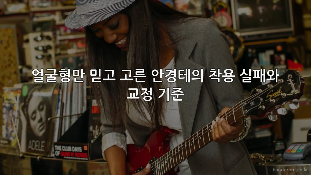 얼굴형만 믿고 고른 안경테의 착용 실패와 교정 기준