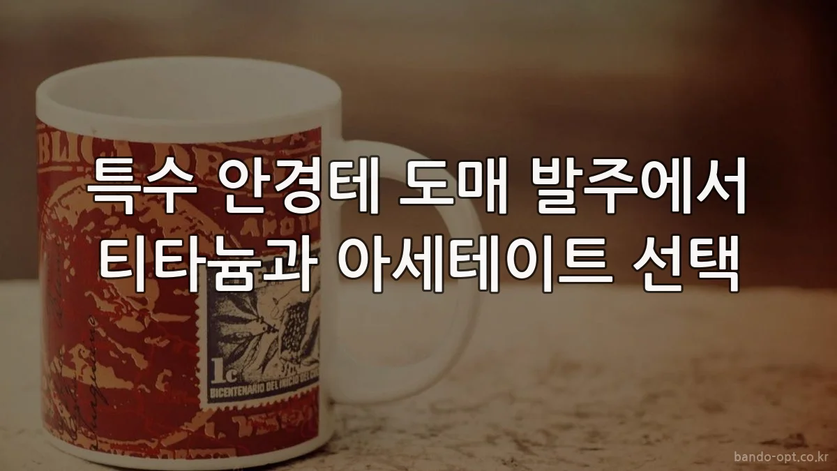 특수 안경테 도매 발주에서 티타늄과 아세테이트 선택