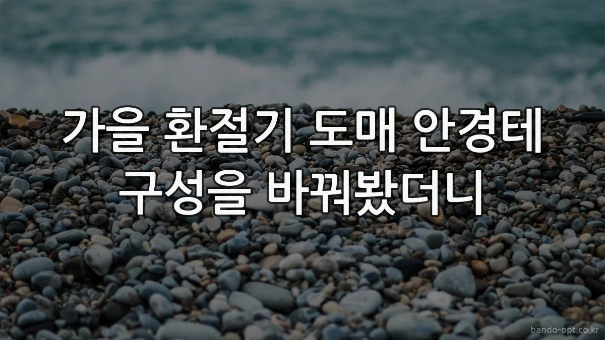 가을 환절기 도매 안경테 구성을 바꿔봤더니