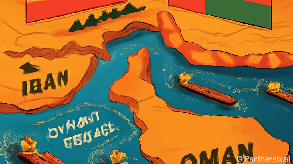 호르무즈 해협 지도…