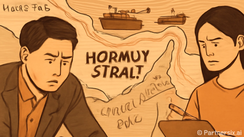 호르무즈 해협 지도…