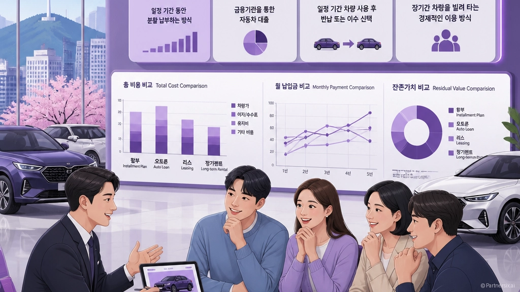 자동차 할부와 리스, 오토론 중에 고르기 전 5가지