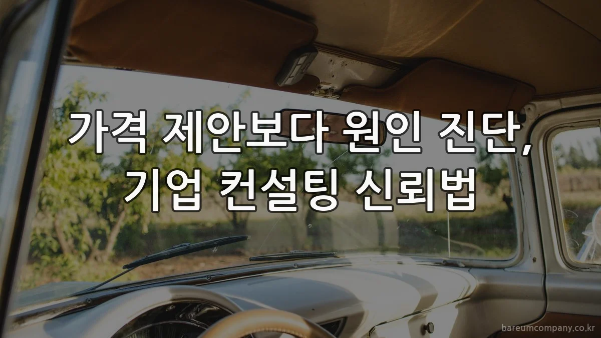 가격 제안보다 원인 진단, 기업 컨설팅 신뢰법