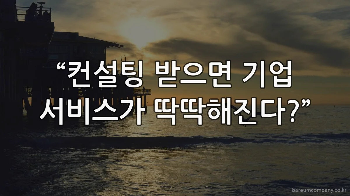 “컨설팅 받으면 기업 서비스가 딱딱해진다?”
