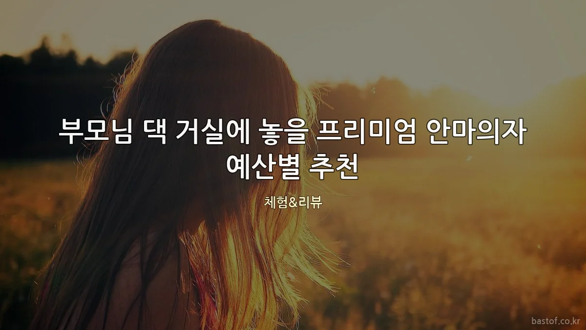 부모님 댁 거실에 놓을 프리미엄 안마의자 예산별 추천