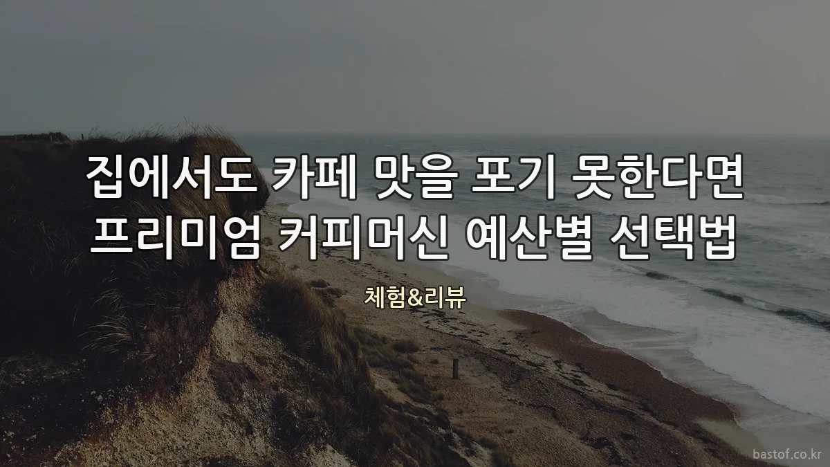 집에서도 카페 맛을 포기 못한다면 프리미엄 커피머신 예산별 선택법