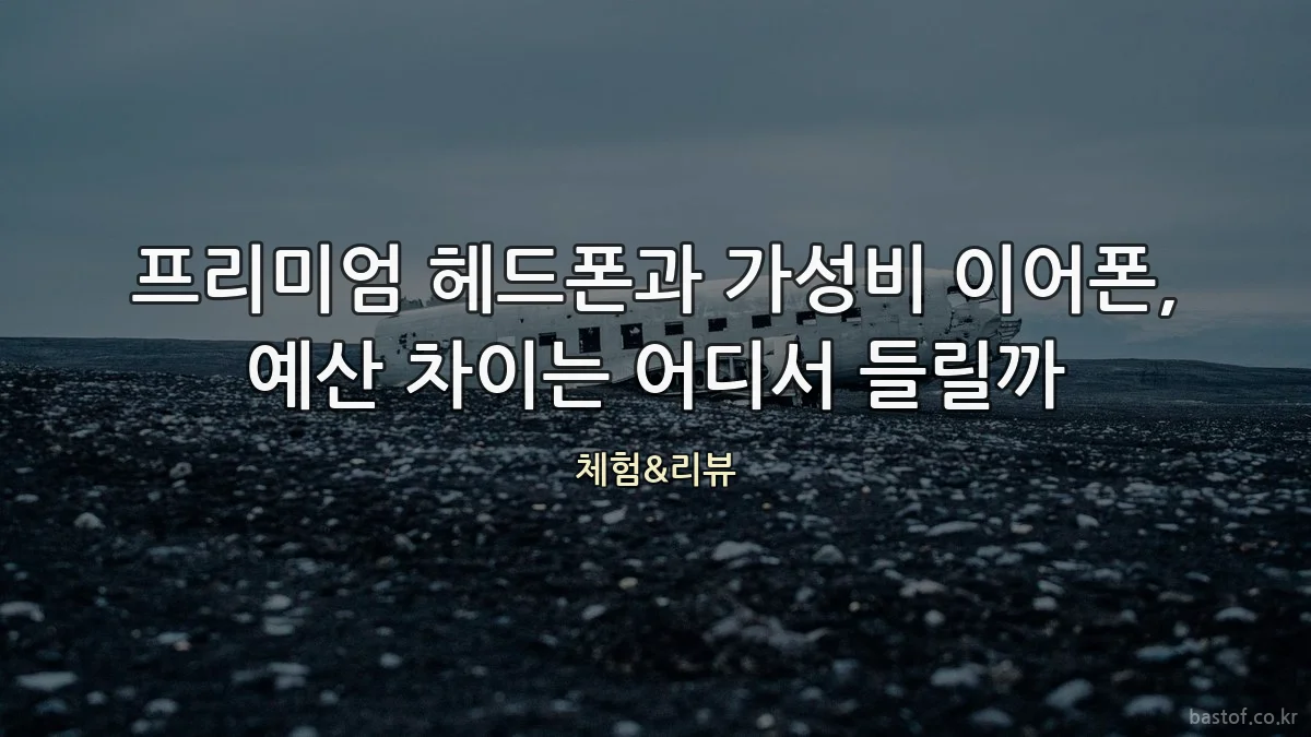 프리미엄 헤드폰과 가성비 이어폰, 예산 차이는 어디서 들릴까