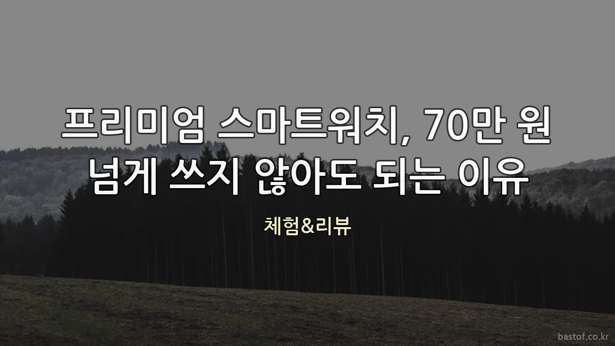 프리미엄 스마트워치, 70만 원 넘게 쓰지 않아도 되는 이유