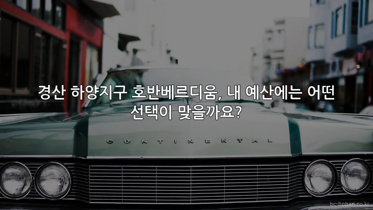 경산 하양지구 호반베르디움, 내 예산에는 어떤 선택이 맞을까요?