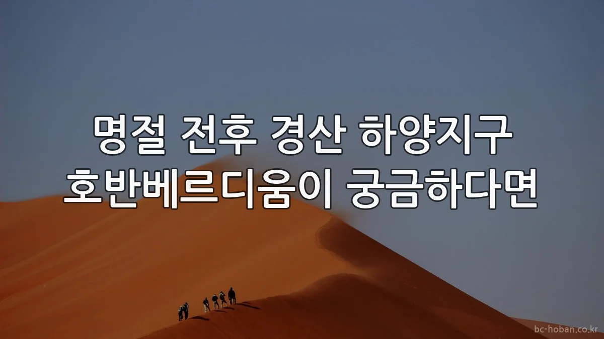 명절 전후 경산 하양지구 호반베르디움이 궁금하다면