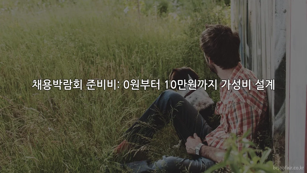 채용박람회 준비비: 0원부터 10만원까지 가성비 설계
