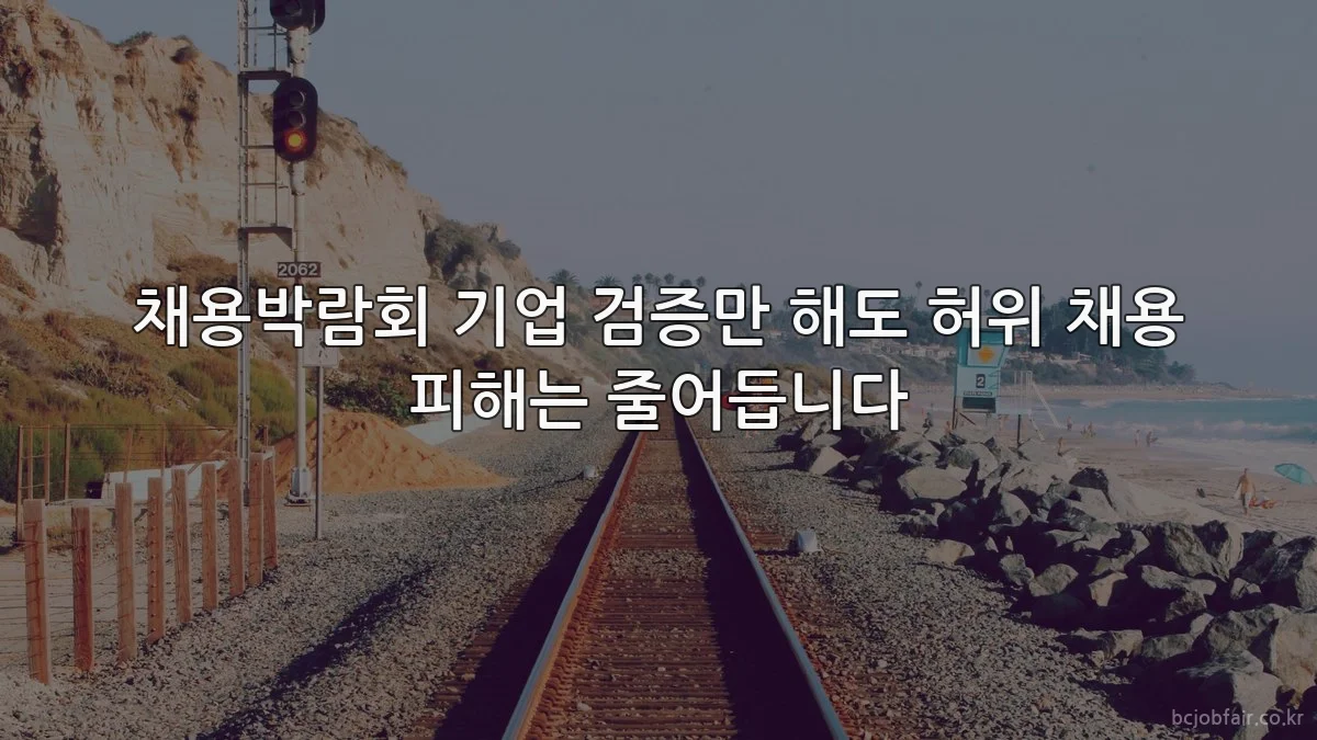 채용박람회 기업 검증만 해도 허위 채용 피해는 줄어듭니다