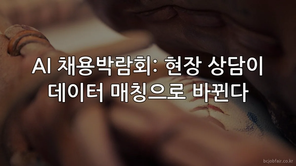 AI 채용박람회: 현장 상담이 데이터 매칭으로 바뀐다