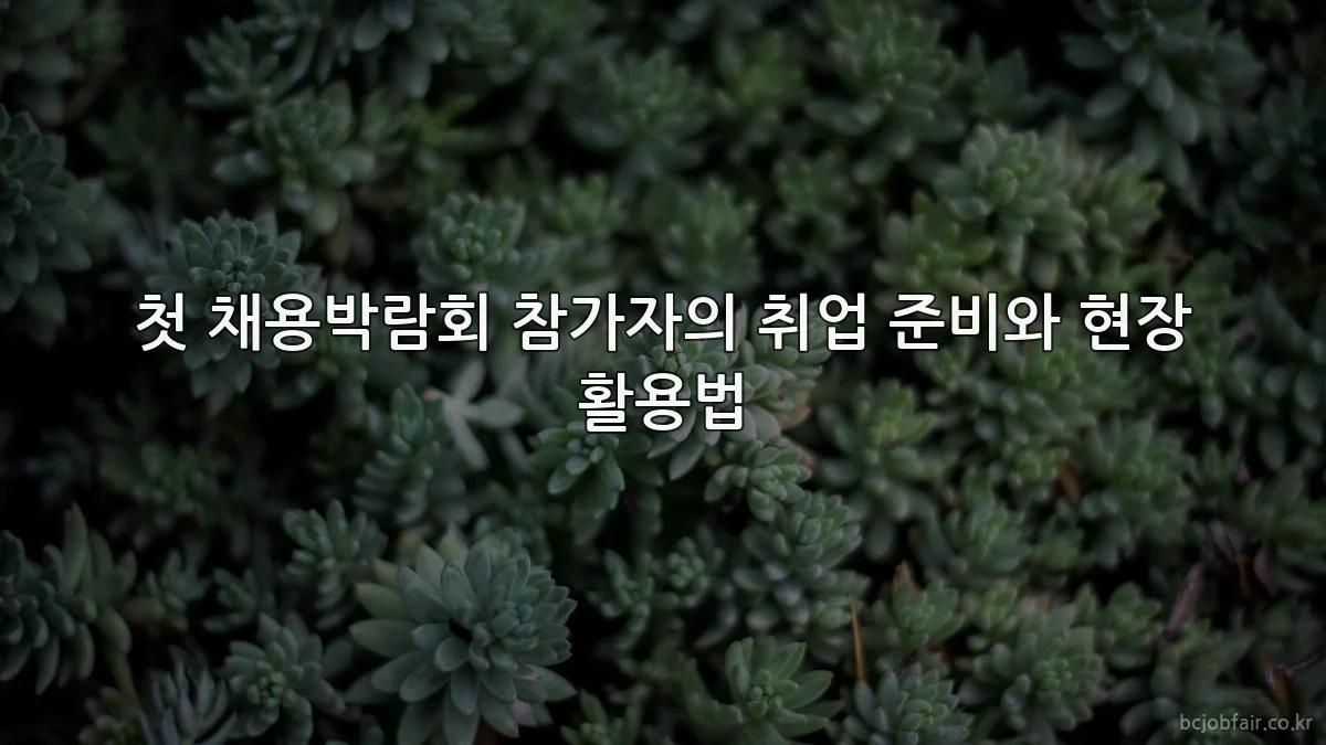 첫 채용박람회 참가자의 취업 준비와 현장 활용법