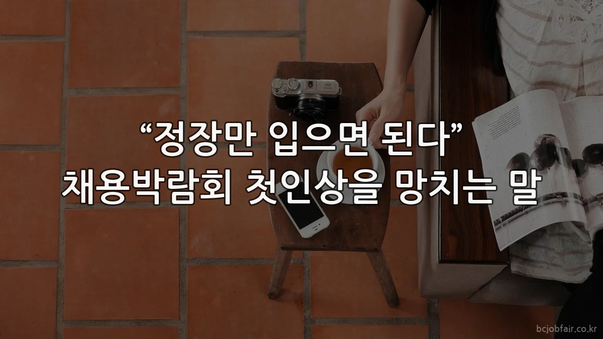 “정장만 입으면 된다” 채용박람회 첫인상을 망치는 말
