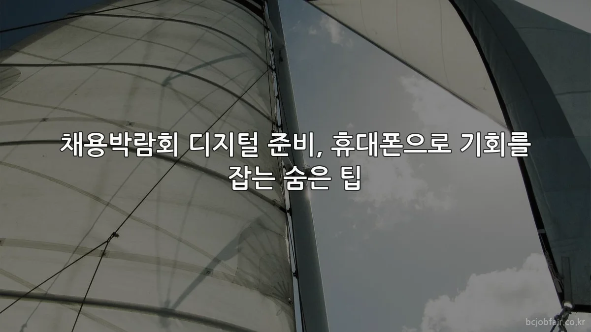 채용박람회 디지털 준비, 휴대폰으로 기회를 잡는 숨은 팁