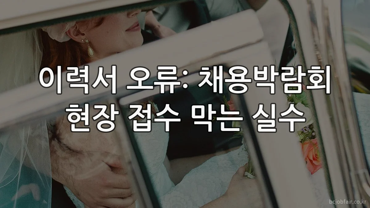 이력서 오류: 채용박람회 현장 접수 막는 실수