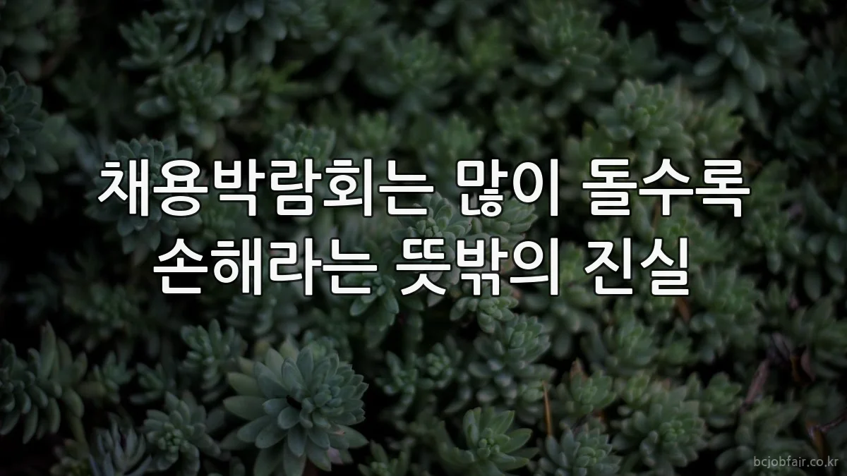 채용박람회는 많이 돌수록 손해라는 뜻밖의 진실