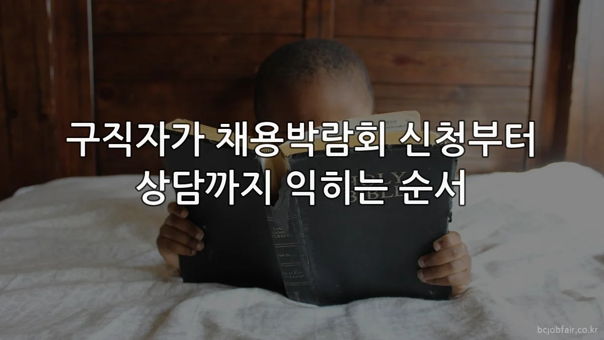 구직자가 채용박람회 신청부터 상담까지 익히는 순서