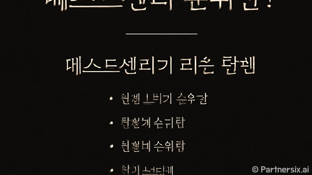 베스트셀러 순위를 …