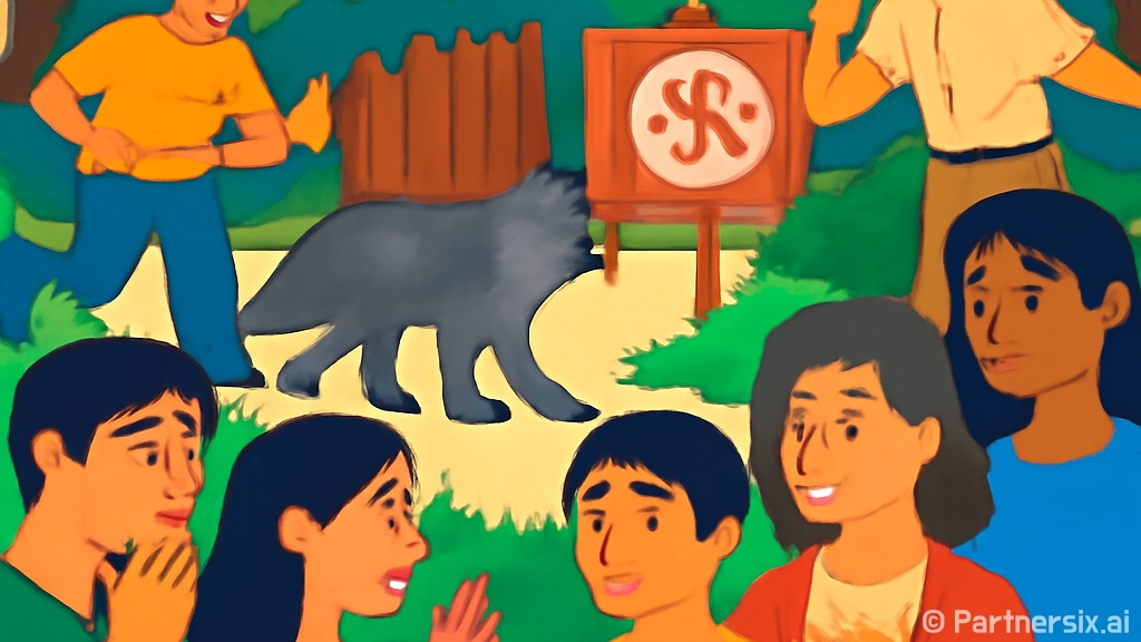 오월드에서 늑대 탈…