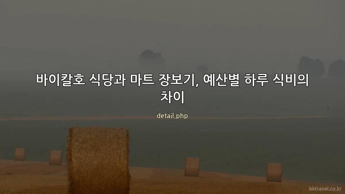 바이칼호 식당과 마트 장보기, 예산별 하루 식비의 차이