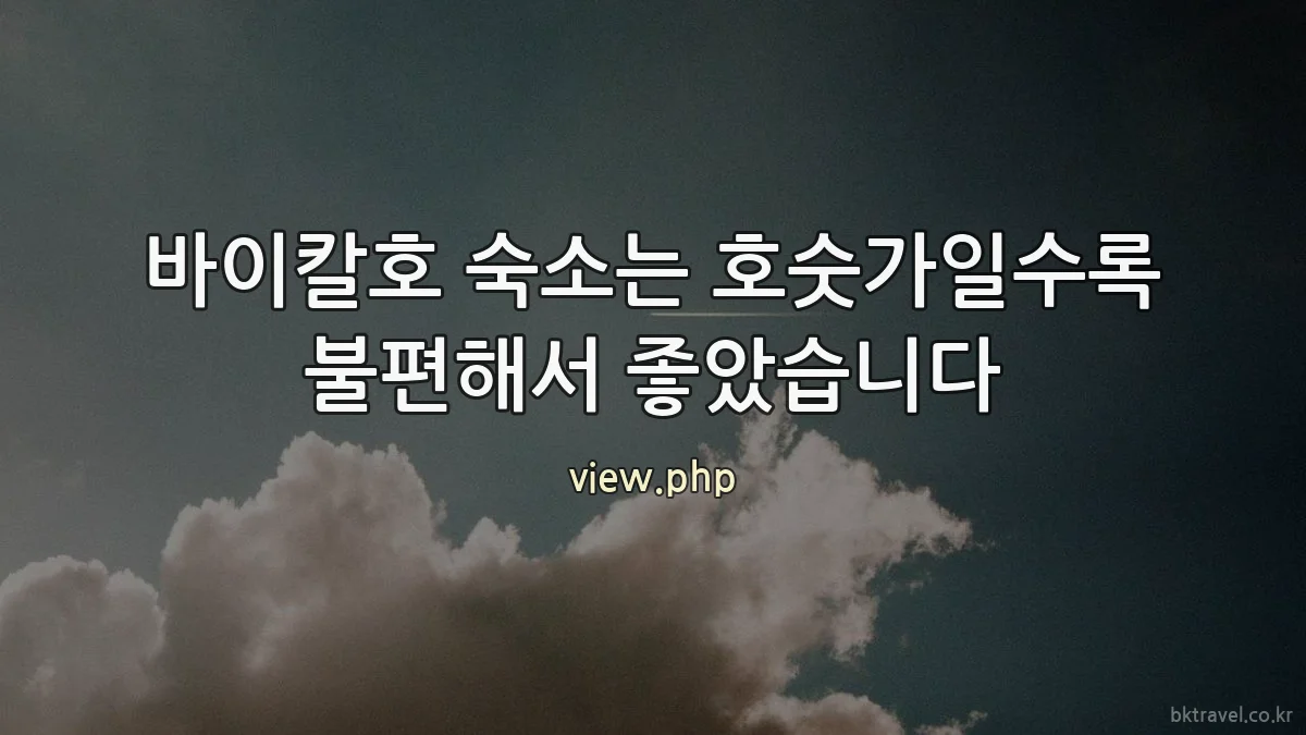 바이칼호 숙소는 호숫가일수록 불편해서 좋았습니다