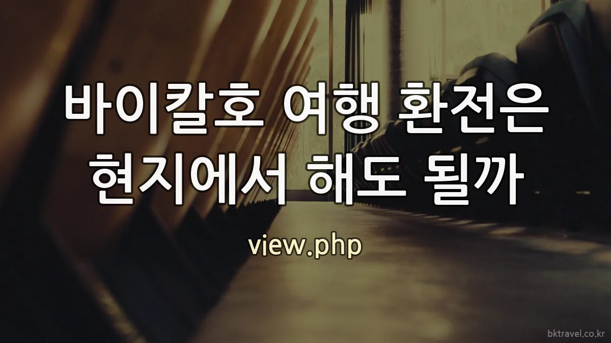 바이칼호 여행 환전은 현지에서 해도 될까