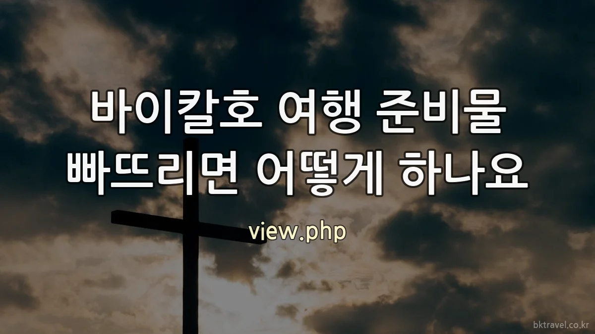 바이칼호 여행 준비물 빠뜨리면 어떻게 하나요