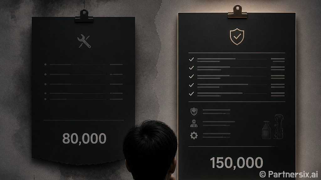 숨고견적서 몇 장을 비교해봤더니, 브랜드 약속은 가격표에서 드러났다