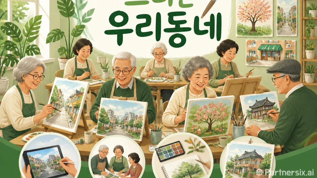 노년의 예술 감성 깨우는 AI 그림 교실