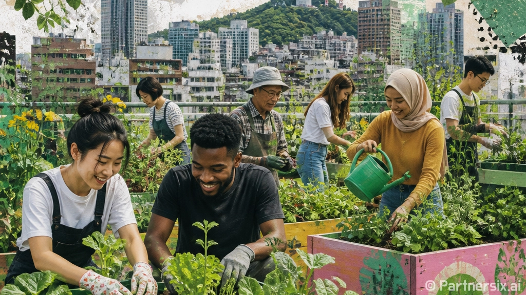 도시 속 텃밭 가꾸…