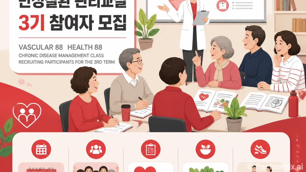 혈관88 건강88 만성질환 관리교실 3기 모집