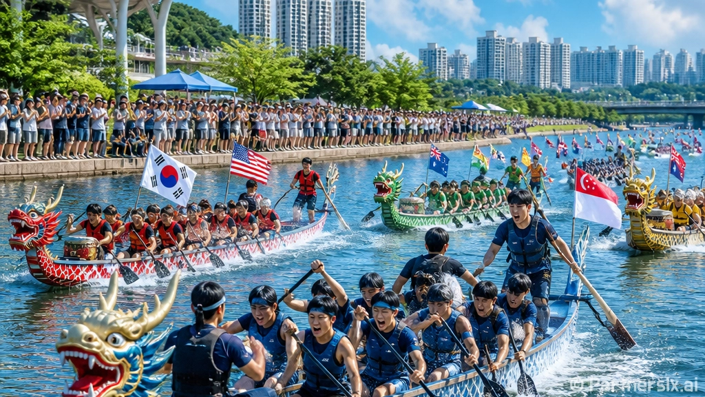 부산 수영강서 펼쳐지는 국제 드래곤보트 축제