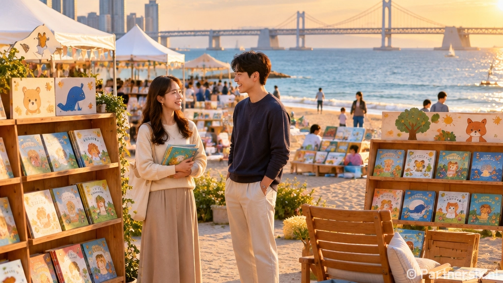 광안리해변서 펼쳐진 어린이도서전 풍경