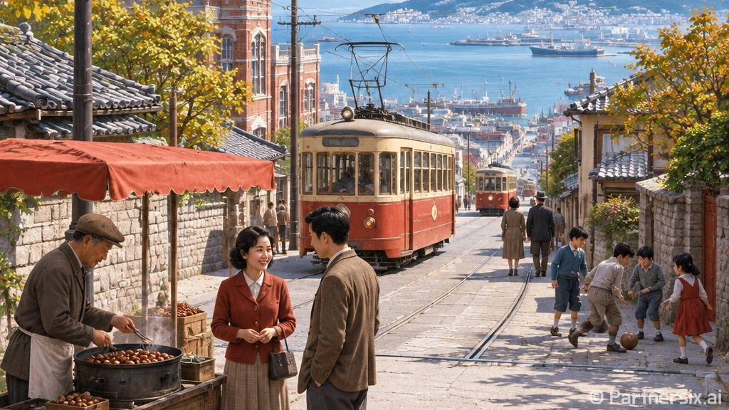 부산 중구 흑백사진, AI로 생생한 컬러로 부활