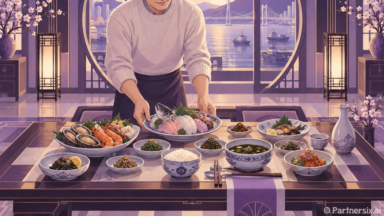 부산의 맛 한상에 …