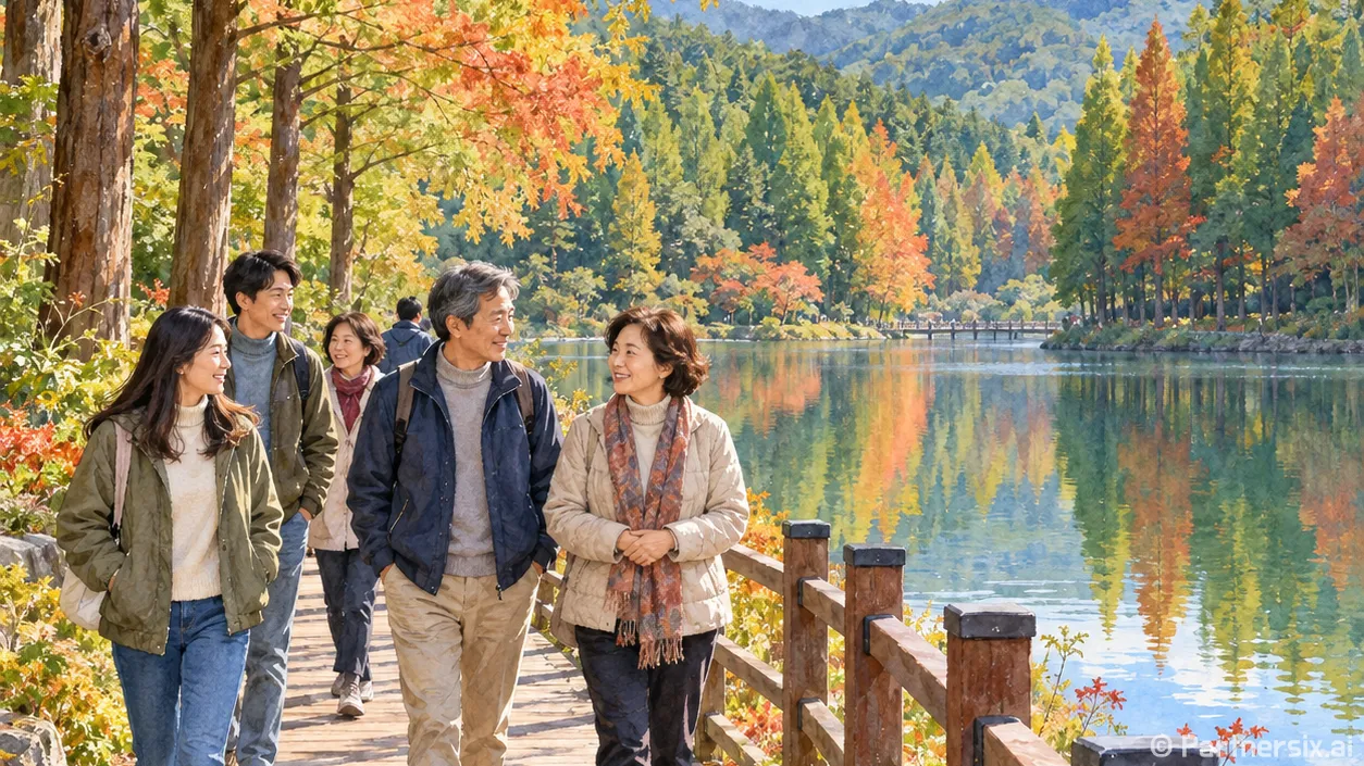 저수지 품은 기장 숲길