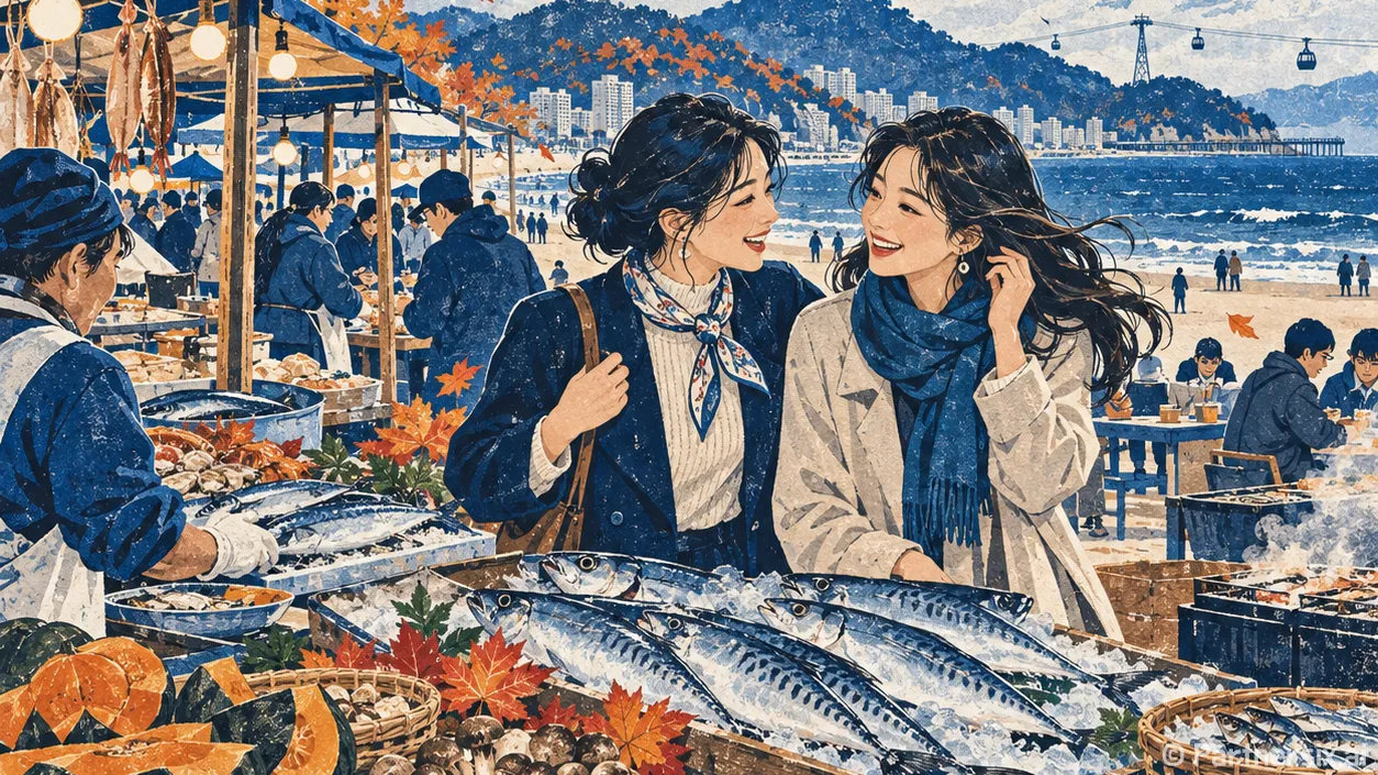 송도에 뜬 고등어 물결
