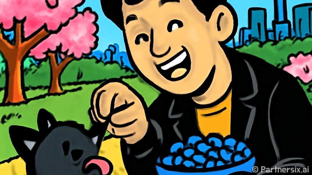 강아지에게 블루베리…