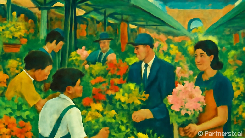 남대문 꽃시장에서 …