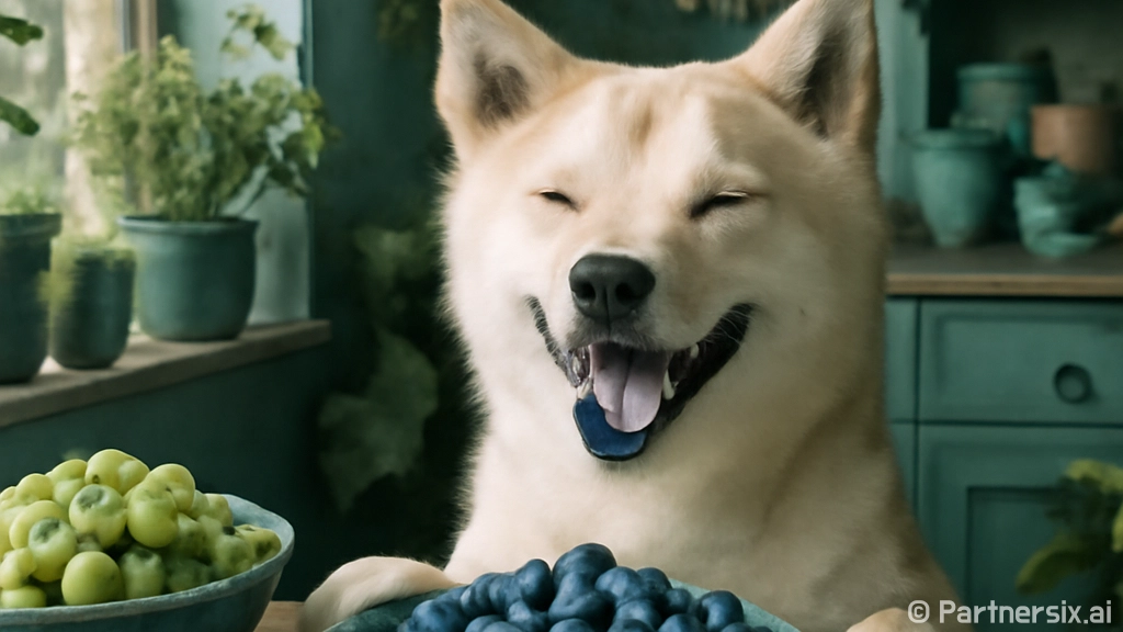 강아지에게 블루베리…